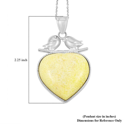 Lovebird Crystal Heart Necklace-A Token of Deep Connection