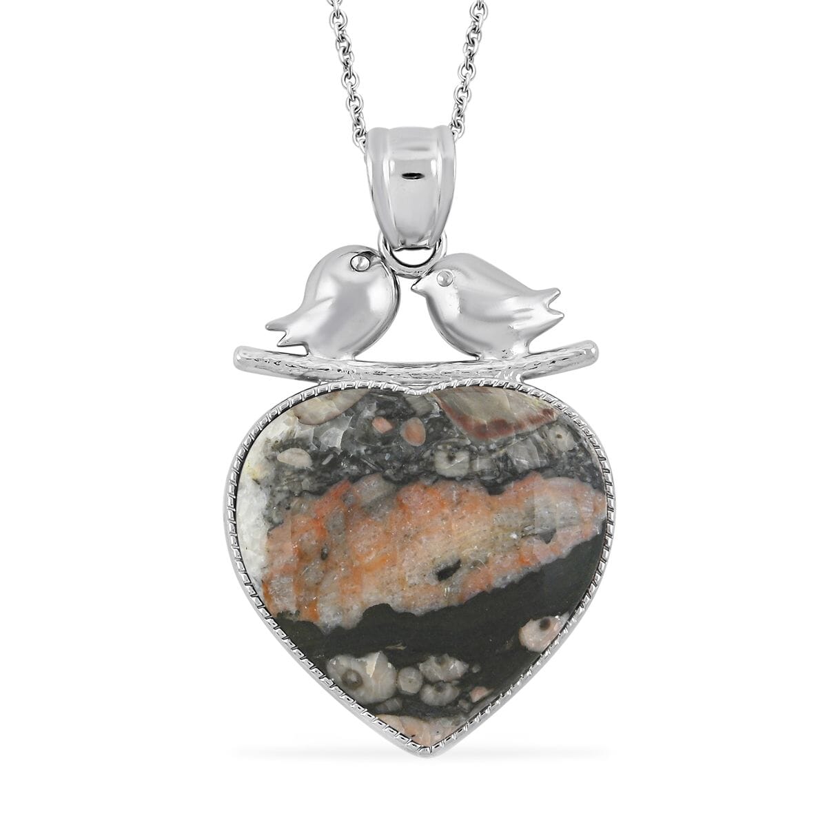Lovebird Crystal Heart Necklace-A Token of Deep Connection