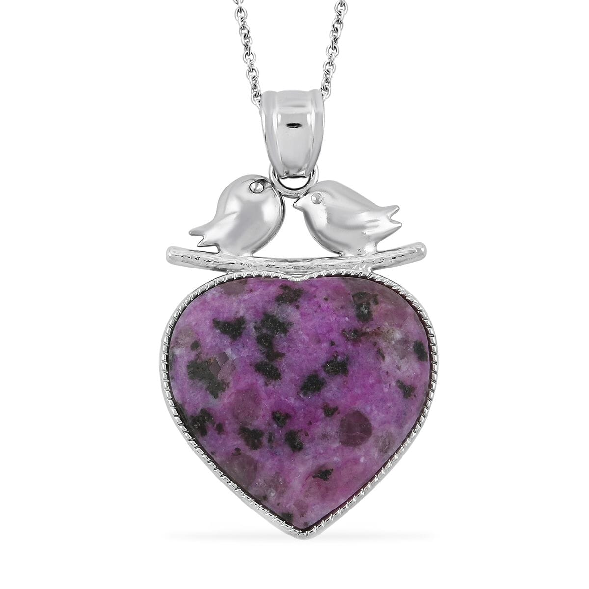Lovebird Crystal Heart Necklace-A Token of Deep Connection