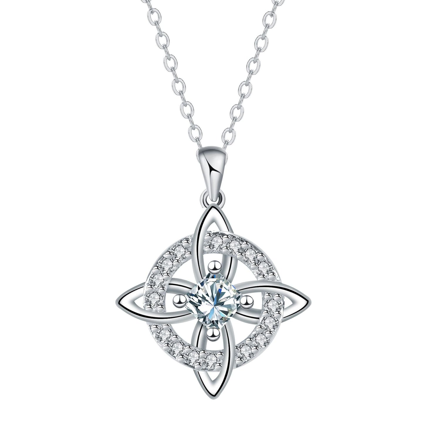 ✨ Mystical Birthstone Witches Knot Necklace – Natural Crystal 🔮💞Protect Your Loved Ones