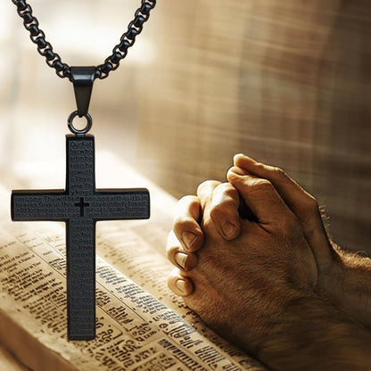 🎉Lord's Prayer Scibble Cross Necklace🎉