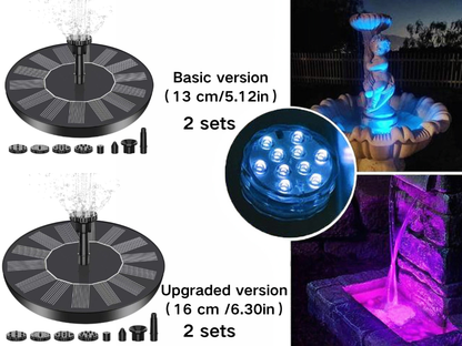 🔥Hot Sales 56% OFF🔥Solar Fountain, Solar Powered Bird Bath Fountain Pump with 4 Nozzles 1.4W Solar Panel Kit Water Pump, Outdoor Watering Submersible Pump for Pond, Pool, Garden, Fish Tank