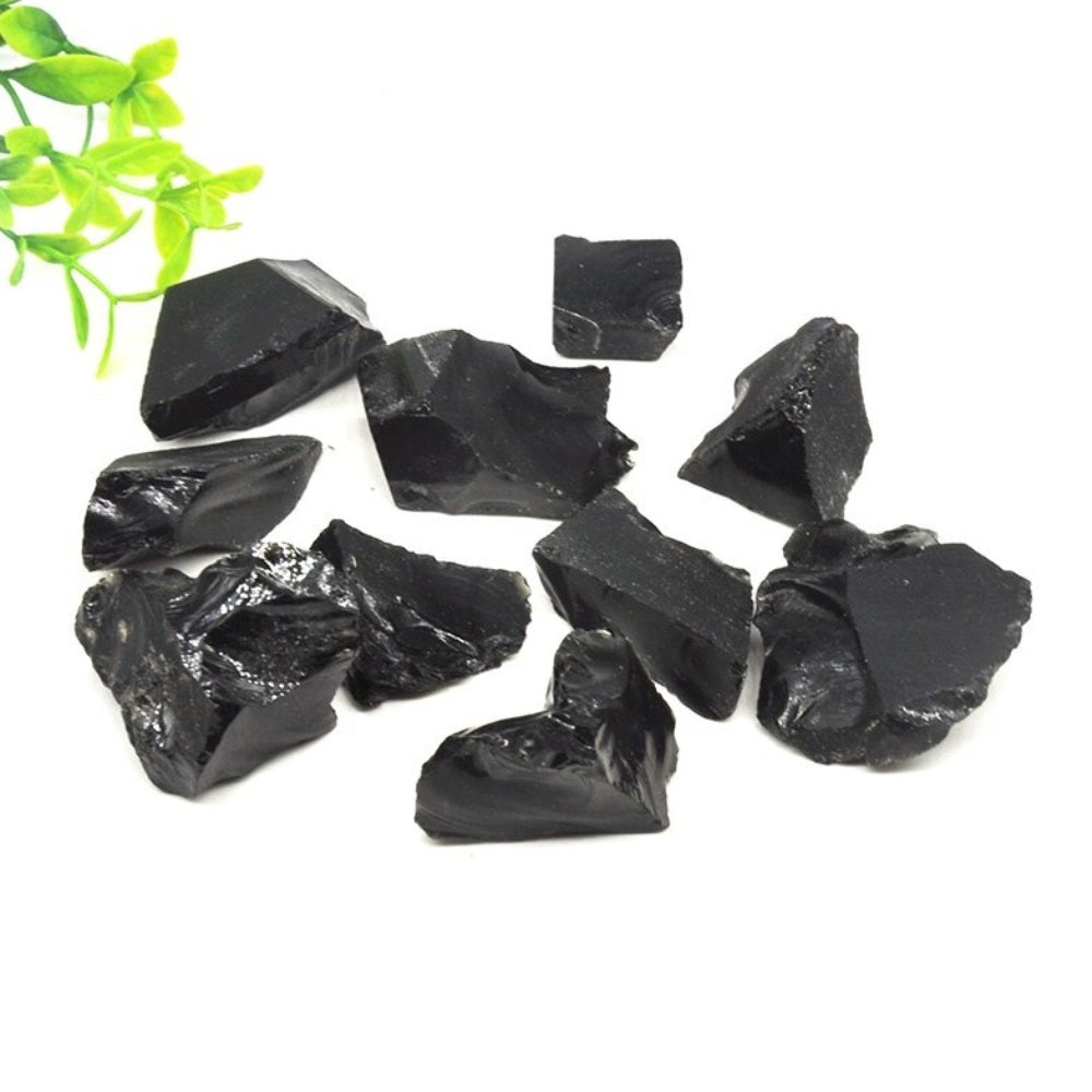 Natural Black Raw Obsidian Stones