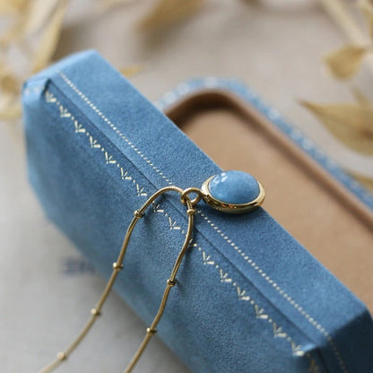 Calming Oval Aquamarine Pendant