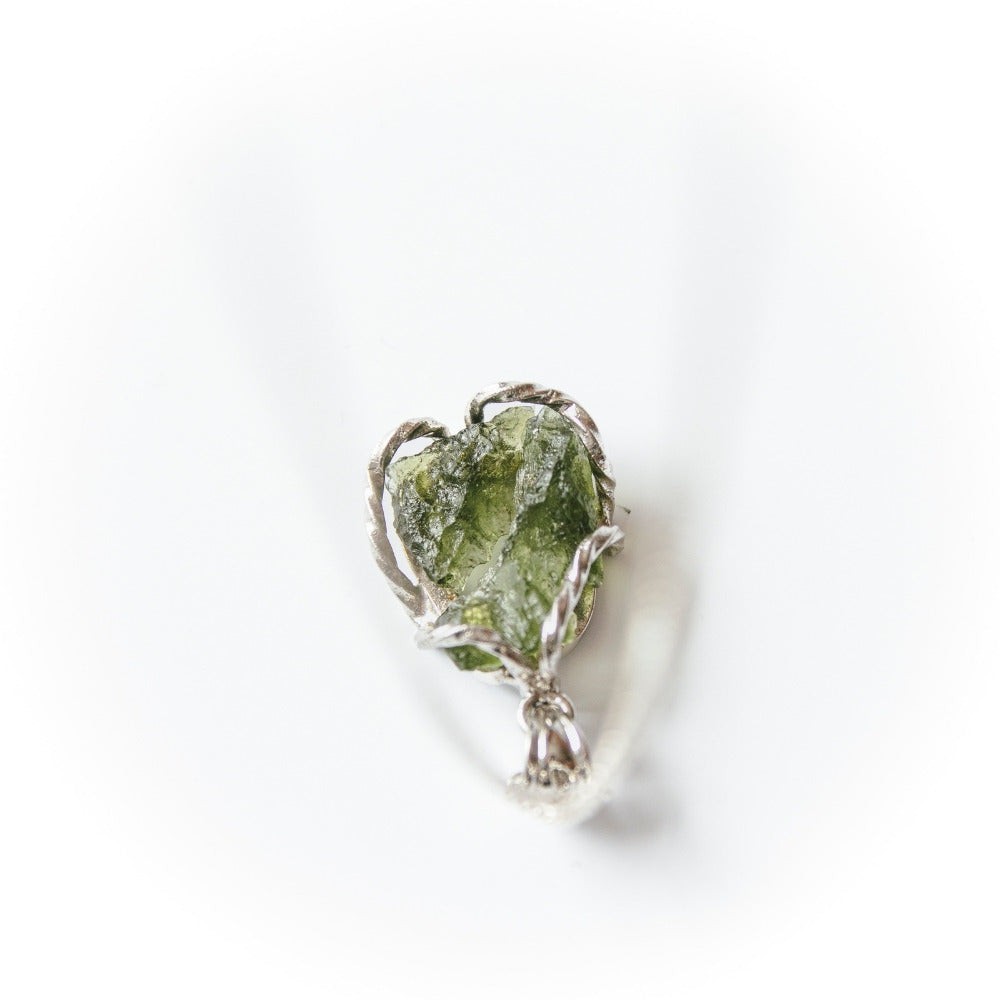 Real Raw Moldavite Crystal Necklace