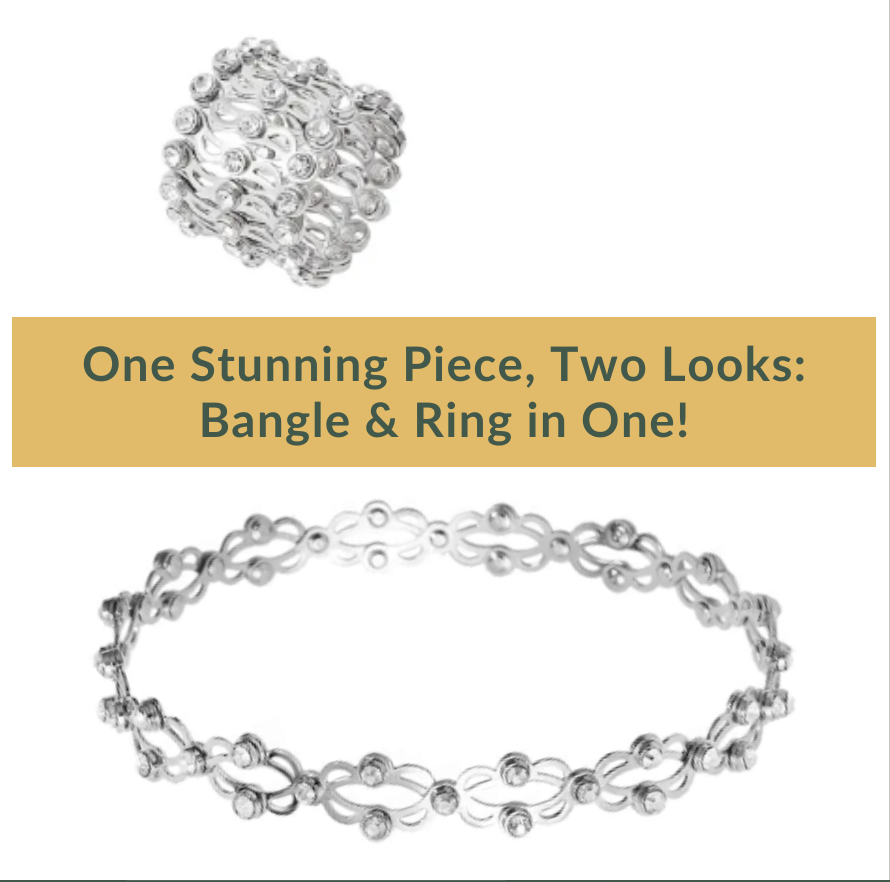 🎁 The Perfect Gift: Convertible Bangle Ring with Sparkling CZ Glamour 💎