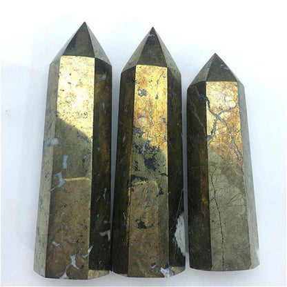 Pyrite Crystal Wand