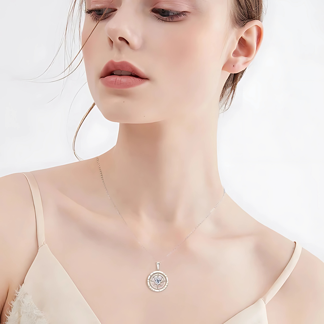"I'd Be Lost Without You" Compass Necklace