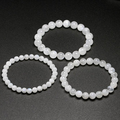 Rainbow Moonstone Bead Bracelet