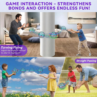 Flying Orb Ball Toy,Cosmic Globe Boomerang Hover Ball Galactic Fidget Spinner, Hand Drone Orbit, Cool Toys Gift for 6 7 8 9 10+ Year Old Boys Girls Teens Outdoor Toys spinning levitating galaxy anti-gravity boomerang ball LED Light Control