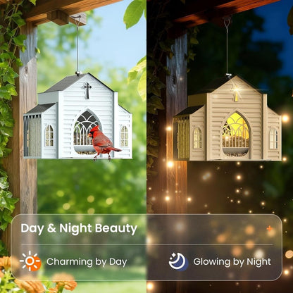 🎁 Mother’s Day 60% OFF-✝️Church-Shaped Metal Solar Bird Feeder(✨Same as in the video)