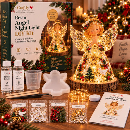 🎄Atroposcrystal DIY Christmas Tree Night Light Kit — 💕On this day filled with love, let a handcrafted glowing Christmas tree speak for your heart
