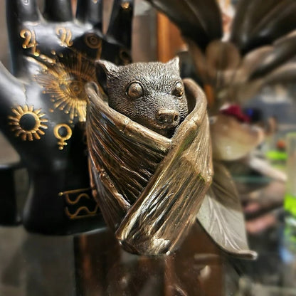 🦇 LAST DAY 49% OFF | Handmade Bronze Bat Jewelry Box – Gothic Trinket Cup & Ring Holder Gift