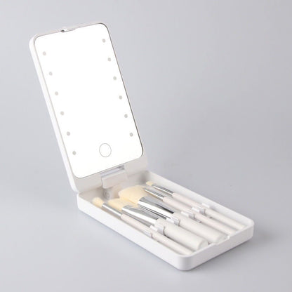💖Hot Sale 50% OFF💖Travel Makeup Brush Set with LED light