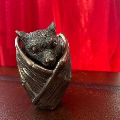 🦇 LAST DAY 49% OFF | Handmade Bronze Bat Jewelry Box – Gothic Trinket Cup & Ring Holder Gift