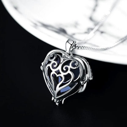 Angel Wings And Heart Necklace
