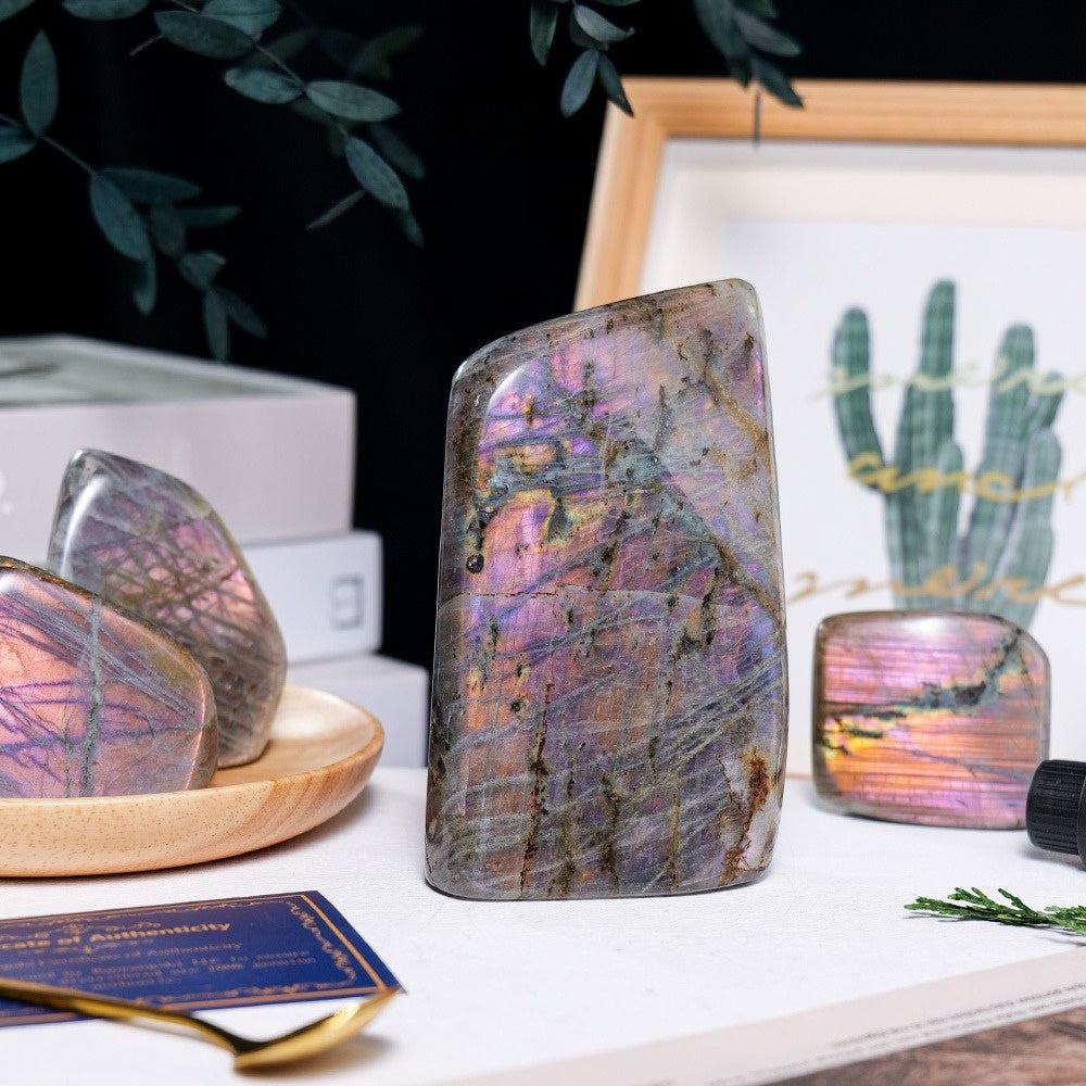 Purple Flash Labradorite Stone