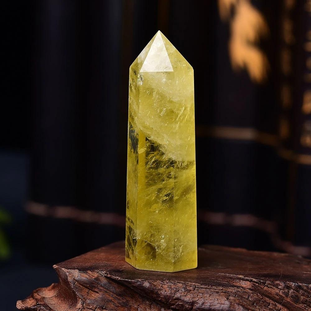 Yellow Citrine Quartz Stone Wand