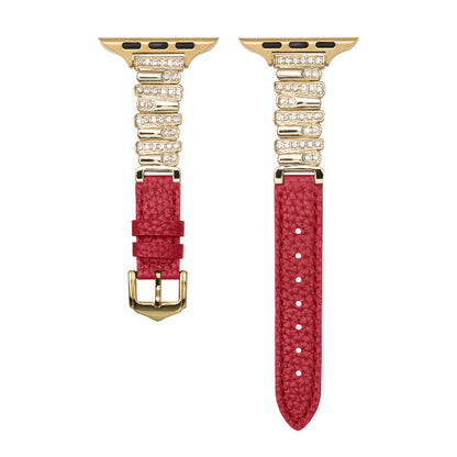 Aurora Crystal Leather Apple Watch Strap