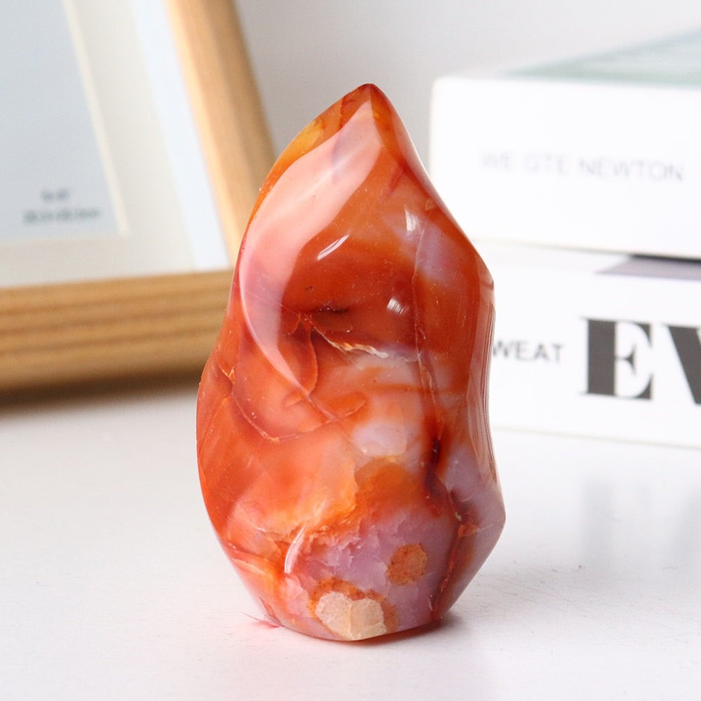 Carnelian Flame Crystal Point