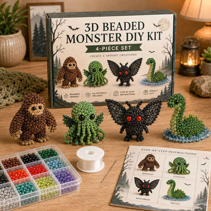 🧵✨ Tiny 3D Beaded Animal DIY Kit