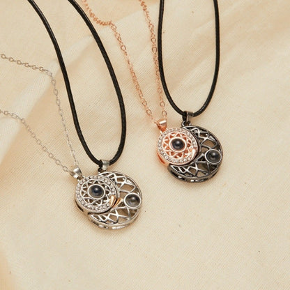 Matching Moon & Sun Magnetic Necklaces for Couples