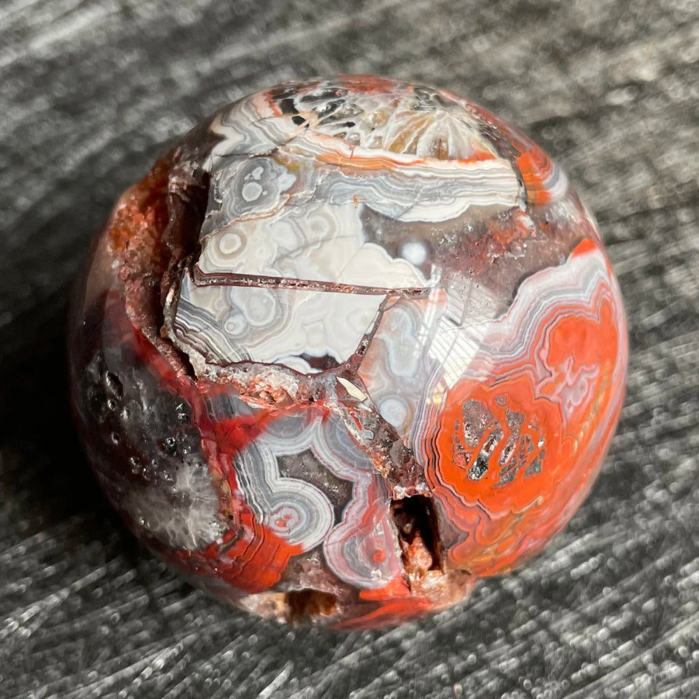 Crazy Lace Agate Crystal Ball