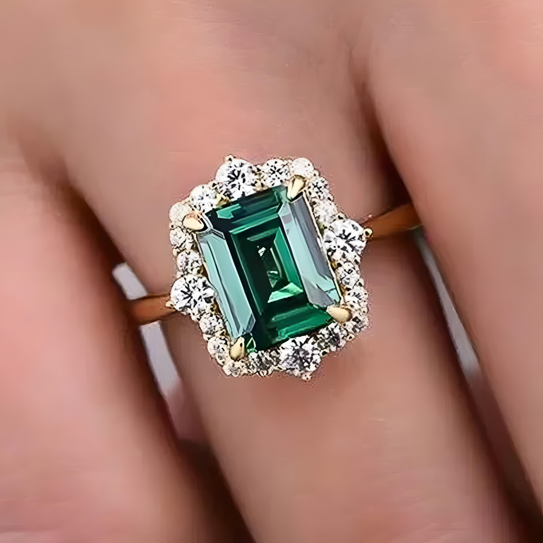 Vintage Green Statement Ring