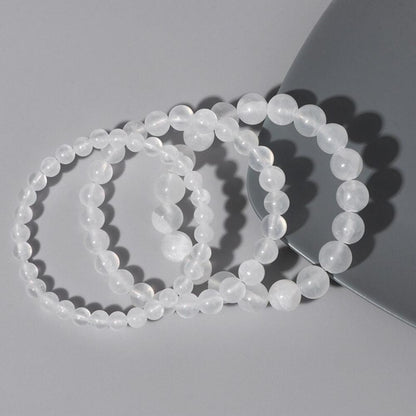 Selenite Crystal Bead Bracelet