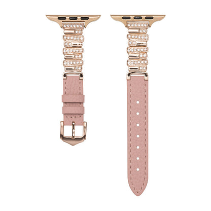Aurora Crystal Leather Apple Watch Strap