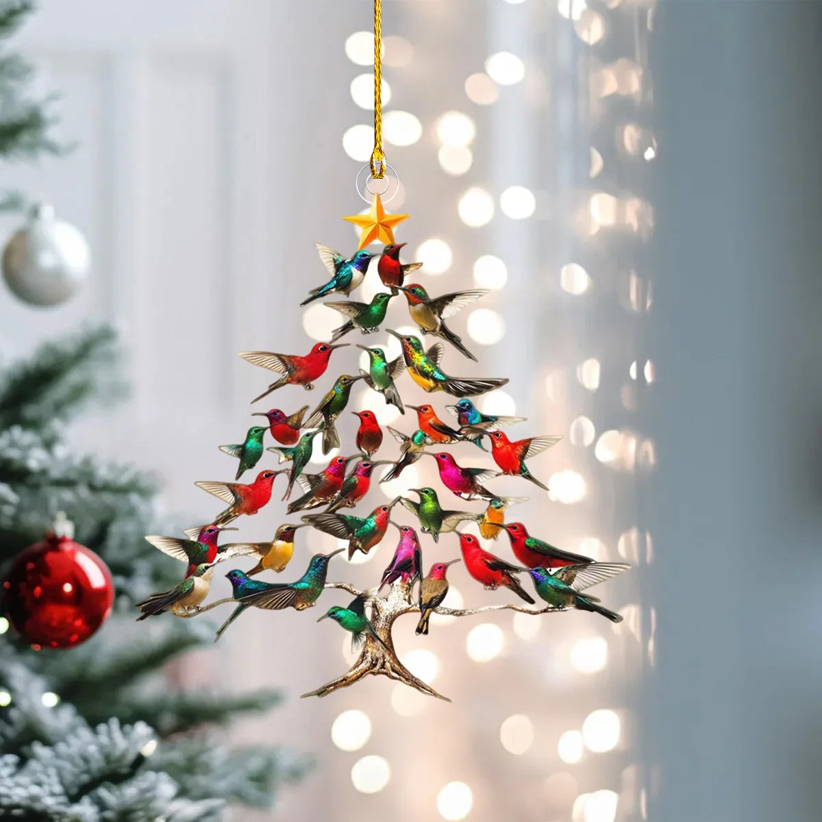 🐦🎄Hummingbird Christmas 2D Acrylic Ornament