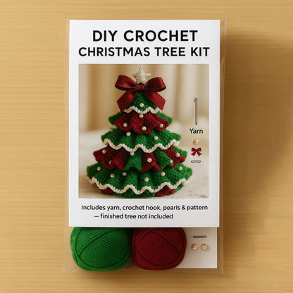 🎉BUY 3 GET 1 FREE🎄DIY Crochet Christmas Tree Kit – ✨Handmade Holiday Decoration Set
