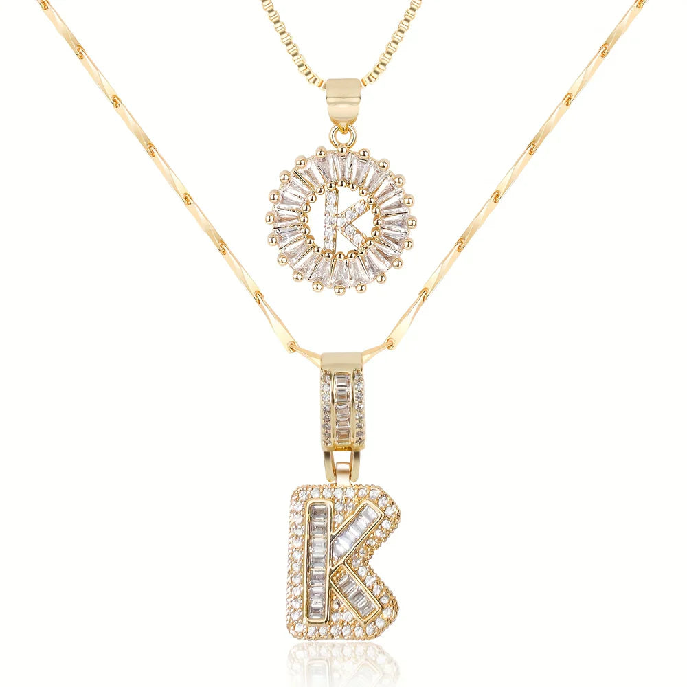 【LAST DAY 48% OFF】2 Pack - Initial Letter Pendant Necklaces