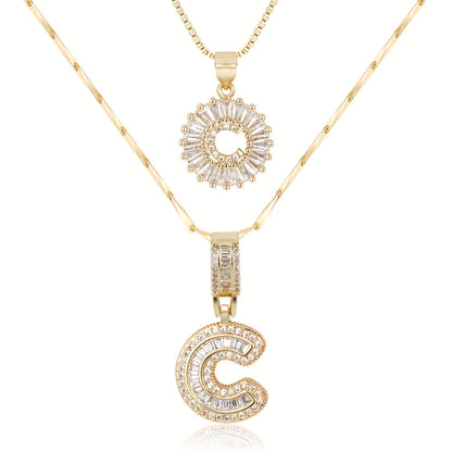 【LAST DAY 48% OFF】2 Pack - Initial Letter Pendant Necklaces
