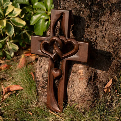 💕Factory Outlet Sale- SAVE 49%OFF🔥Intertwined Hearts Wooden Cross