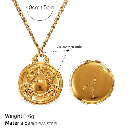 Artisan Zodiac Medallion Necklace