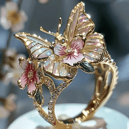(🔥HOT SALE NOW 49% OFF) - Butterfly Flower Ring