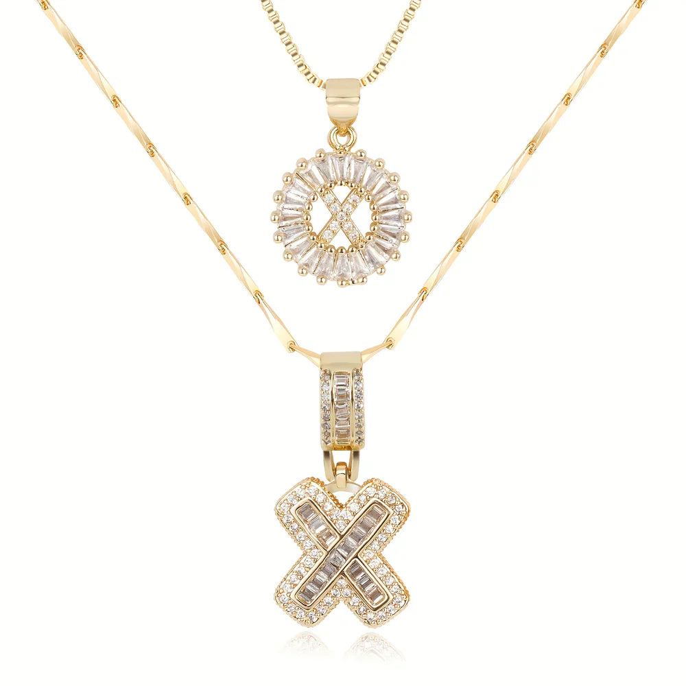 【LAST DAY 48% OFF】2 Pack - Initial Letter Pendant Necklaces