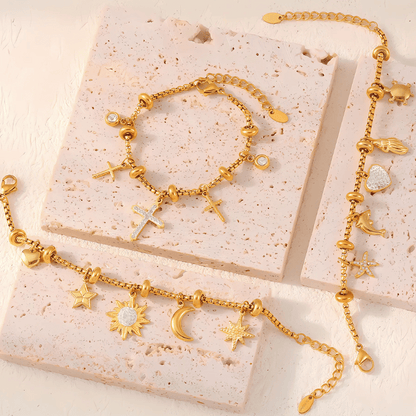 Faith & Nature Charm Bracelet Stack
