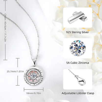 "I'd Be Lost Without You" Compass Necklace