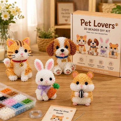 🧵✨ Tiny 3D Beaded Animal DIY Kit