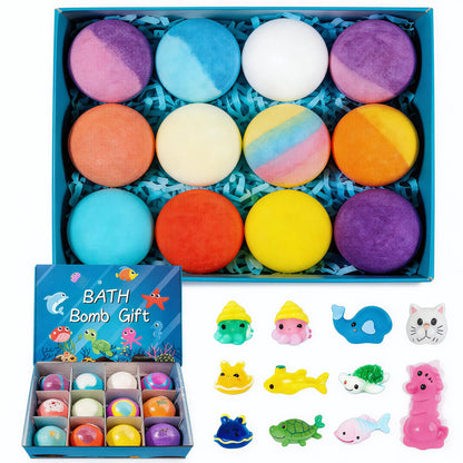 🛁🐣Bath Bombs For Kids – 12 Pack With Surprise Toys Inside