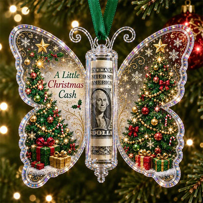 🔥Last few days - Buy One, Get One Free -🎄🦋 Christmas Cash Gift Butterfly Ornament – Holiday Money Holder Keepsake 💵✨