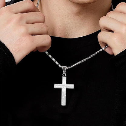 🎉Lord's Prayer Scibble Cross Necklace🎉