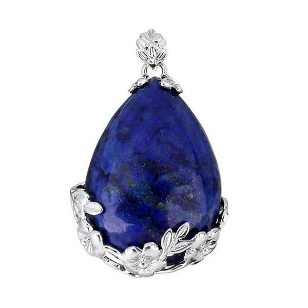 Flower Crystal Teardrop Necklace
