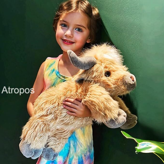 Highland Cow Weighted Stuffed Animals with Unscented Microwavable Heating Pad