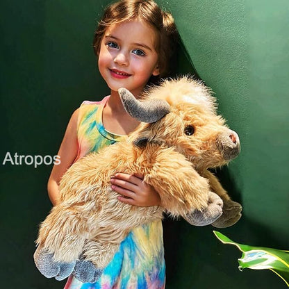 Highland Cow Weighted Stuffed Animals with Unscented Microwavable Heating Pad