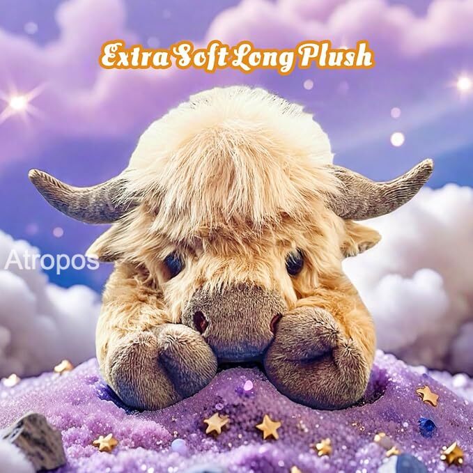 Highland Cow Weighted Stuffed Animals with Unscented Microwavable Heating Pad