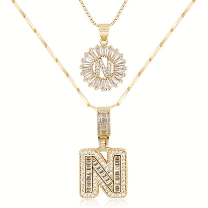 【LAST DAY 48% OFF】2 Pack - Initial Letter Pendant Necklaces