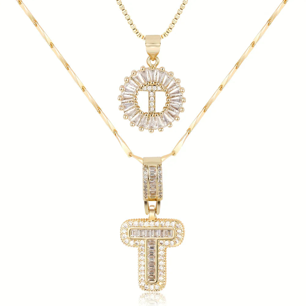【LAST DAY 48% OFF】2 Pack - Initial Letter Pendant Necklaces